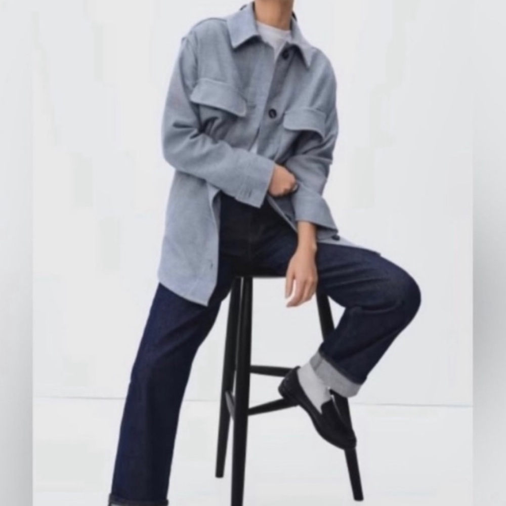 Everlane The Italian ReWool® Oversized Shirt Jacket Sz XS